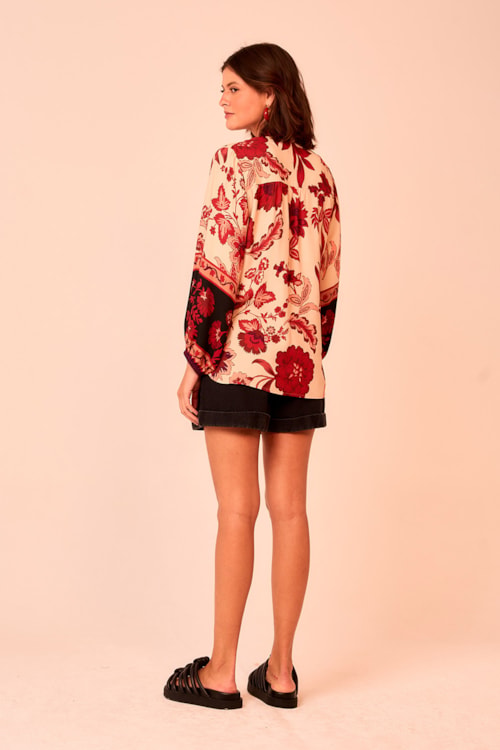 Bata Barrado Boho Estampado - foto 3