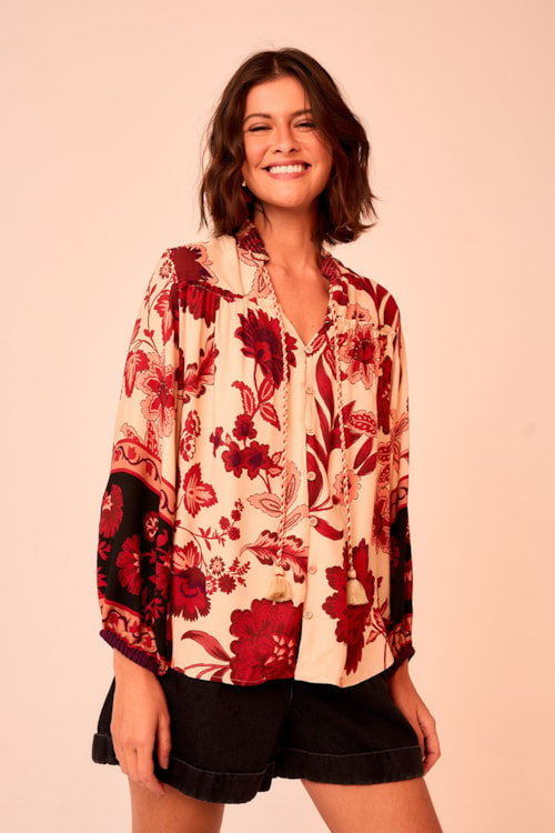 Bata Barrado Boho Estampado - foto 1