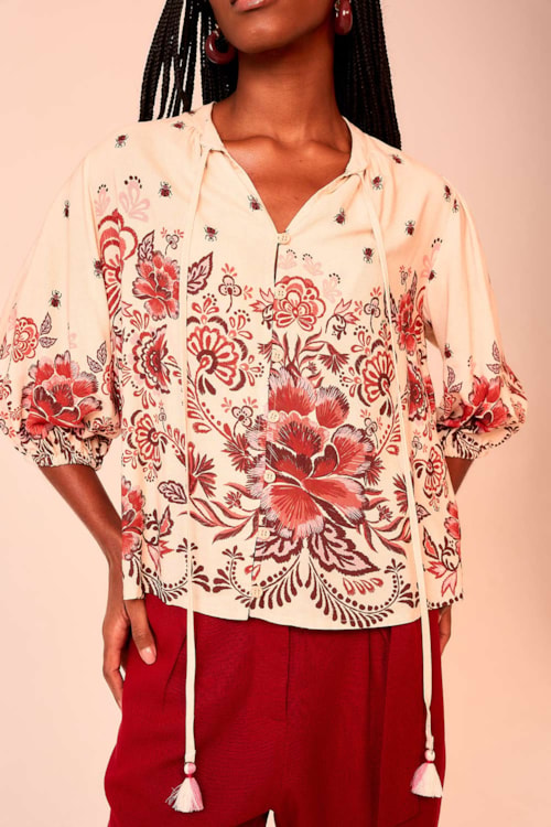 Bata Fauna Bordada Estampado - foto 4