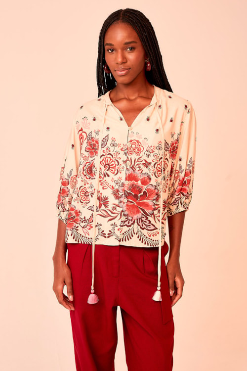 Bata Fauna Bordada Estampado - foto 1