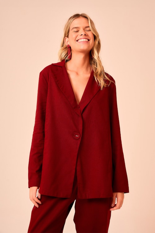 Blazer Laguna Vermelho Tinto - foto 1