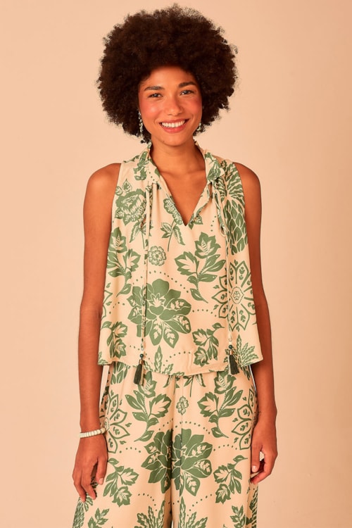 Blusa Bali Tropical Estampado - foto 1