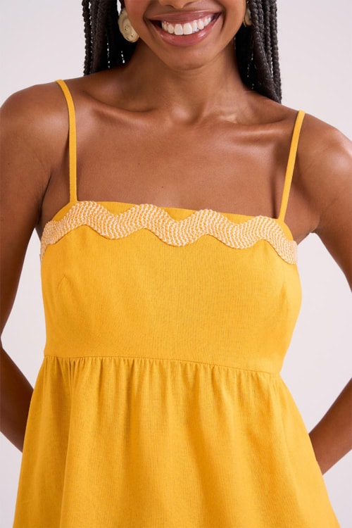 Blusa Balneario Amarelo Gold - foto 3