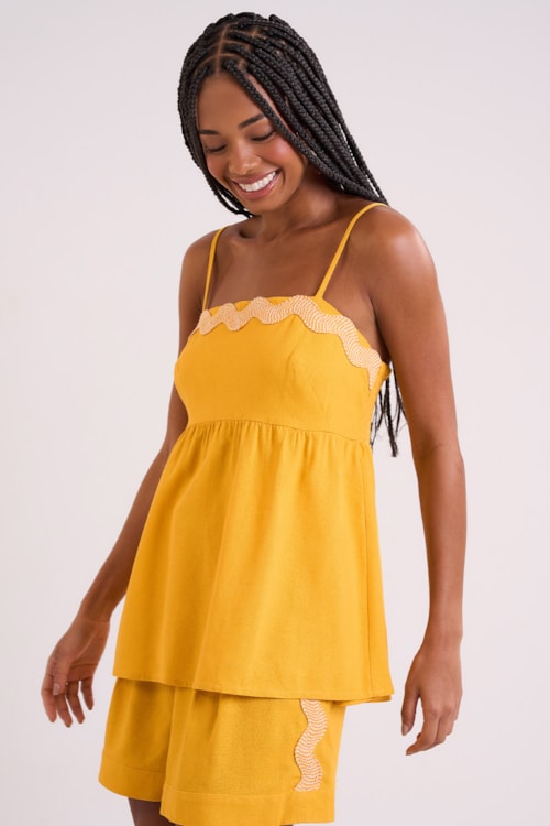 Blusa Balneario Amarelo Gold - foto 5