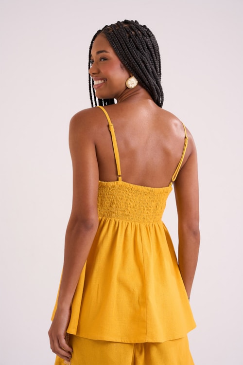 Blusa Balneario Amarelo Gold - foto 6