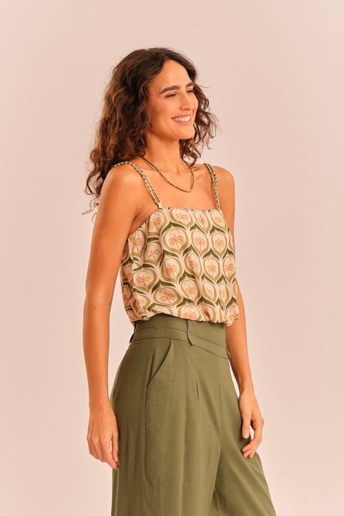 Blusa Balone Praia Serena Estampado - foto 2