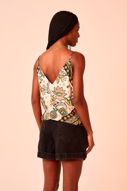 Blusa Bandana Boho Estampado - foto 4
