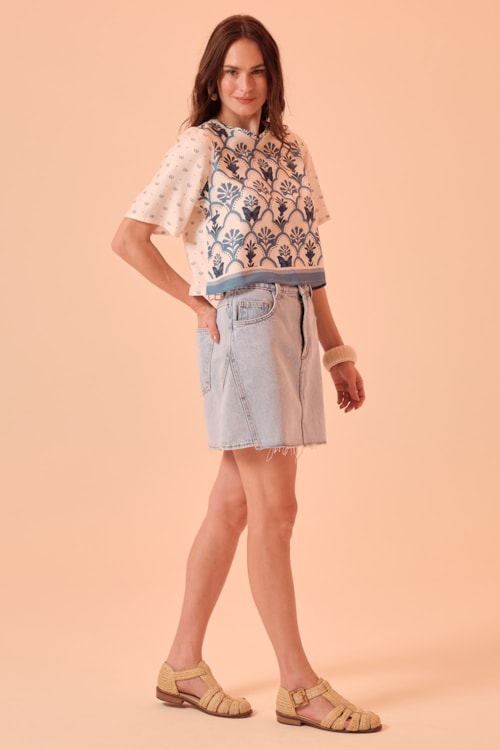 Blusa Boho Blue Estampado - foto 4