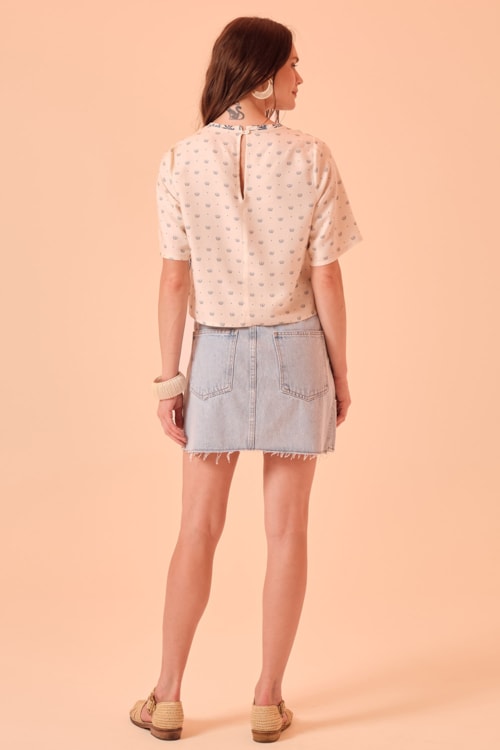 Blusa Boho Blue Estampado - foto 5