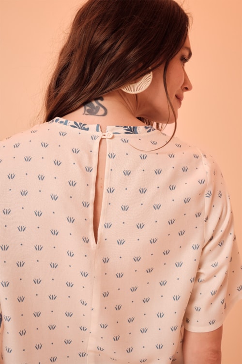 Blusa Boho Blue Estampado - foto 6