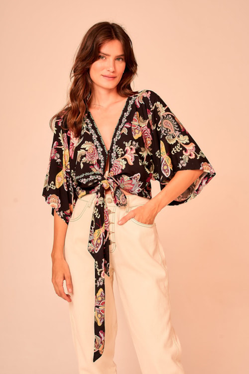 Blusa Borboletario Estampado - foto 1