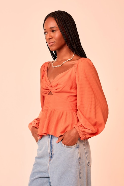 Blusa Camelia Laranja Royal - foto 2