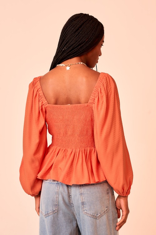 Blusa Camelia Laranja Royal - foto 3
