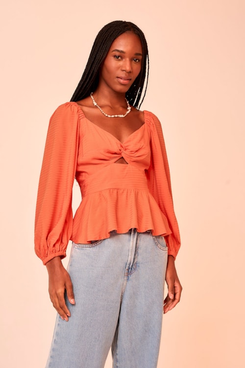 Blusa Camelia Laranja Royal - foto 1
