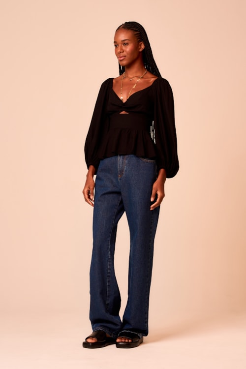 Blusa Camelia Preto - foto 2