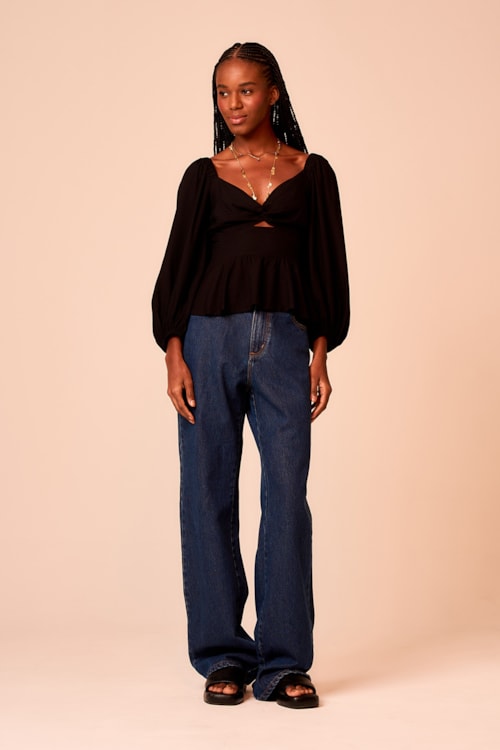 Blusa Camelia Preto - foto 1