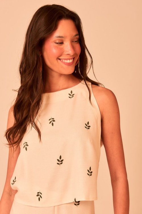 Blusa Chevron Flora Estampado - foto 2