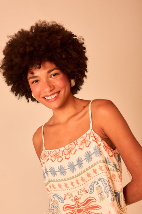 Blusa Cropped Caju Paisley Estampado - foto 4