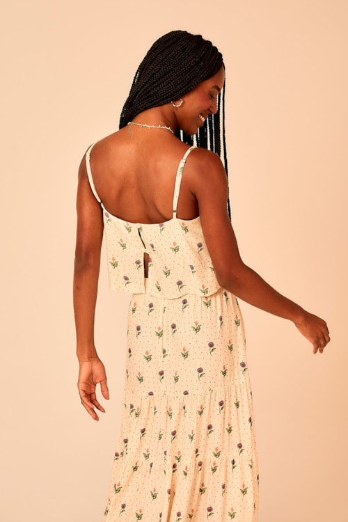 Blusa Cropped Delicadeza Bordada Estampado - foto 5