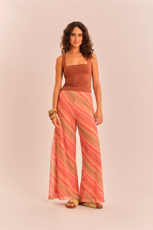 Blusa Decote Quadrado Marrom Terra - foto 4