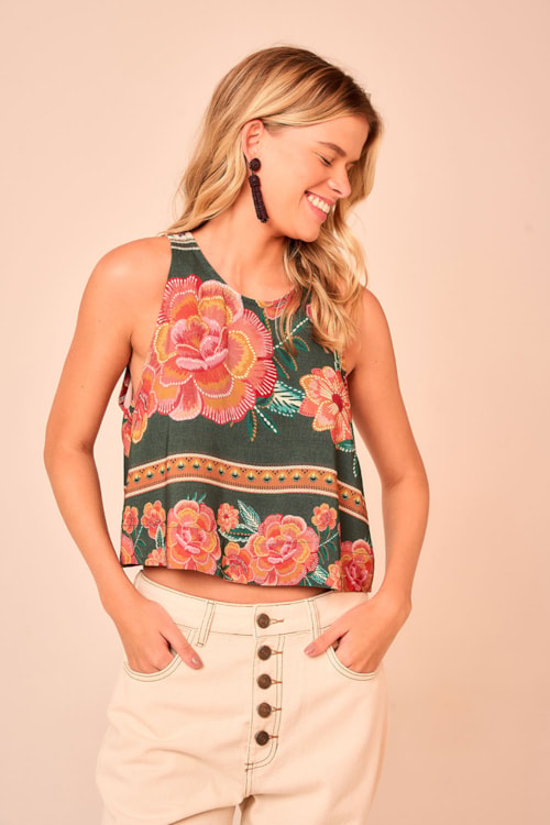 Blusa Delicadeza Da Floresta Estampado - foto 3