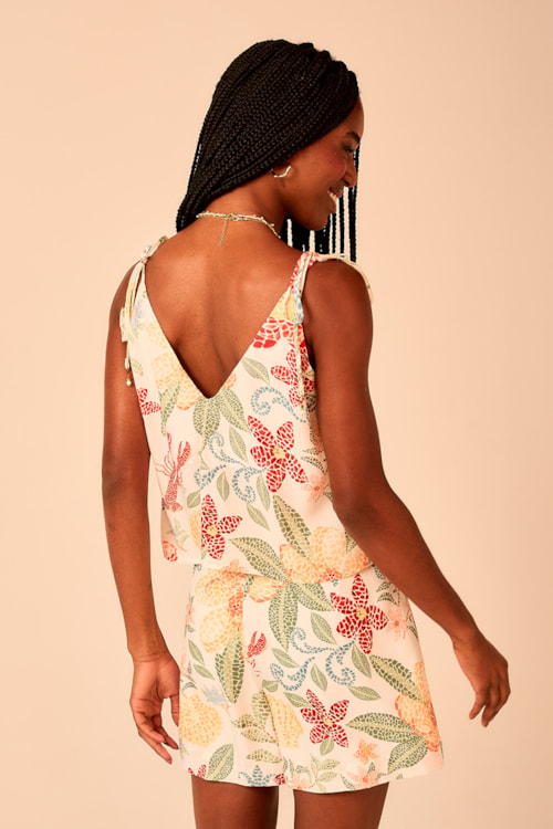 Blusa Estampa Floral Mosaico Estampado - foto 3