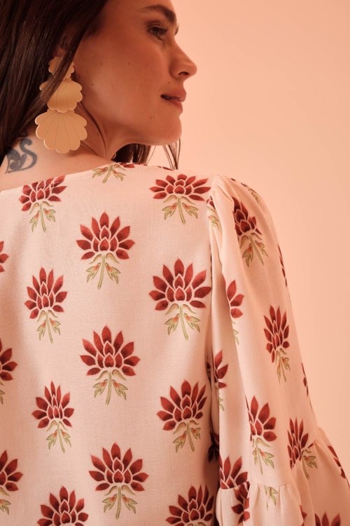 Blusa Flor Batik Estampado - foto 5
