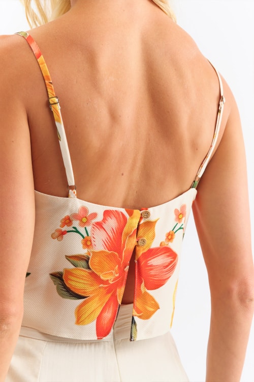 Blusa Flor De Tangerina Estampado - foto 5