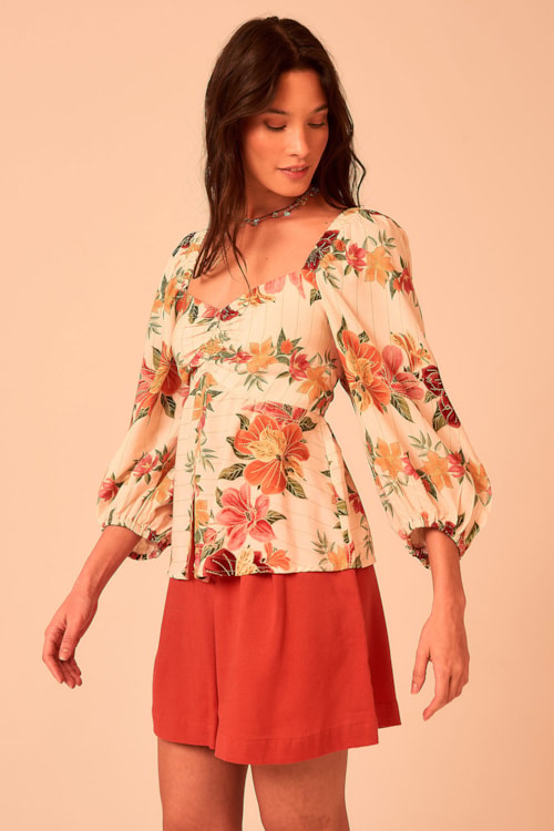 Blusa Floral Batik Estampado - foto 2