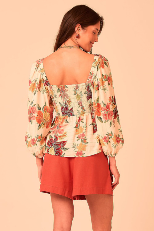 Blusa Floral Batik Estampado - foto 3