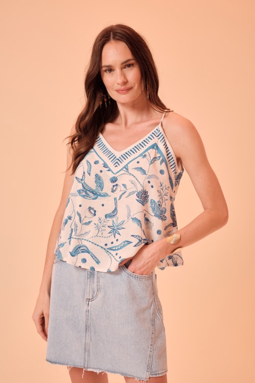 Blusa Floral Brisa Estampado - foto 1