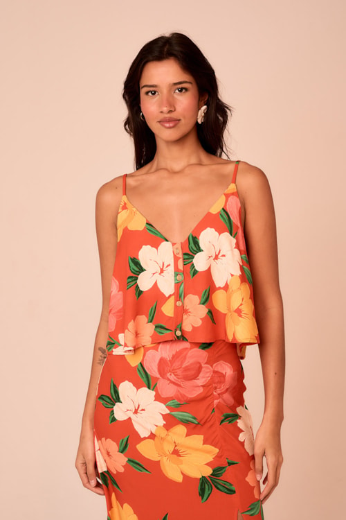 Blusa Floral Fiore Estampado - foto 1