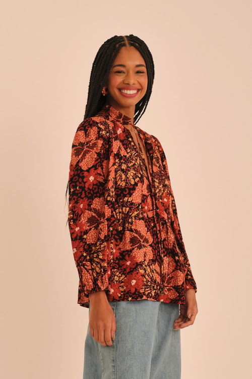 Blusa Floral Marrocan Estampado - foto 3