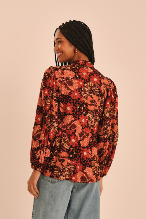 Blusa Floral Marrocan Estampado - foto 4