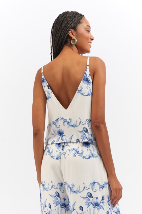 Blusa Floral Oceano Estampado - foto 5
