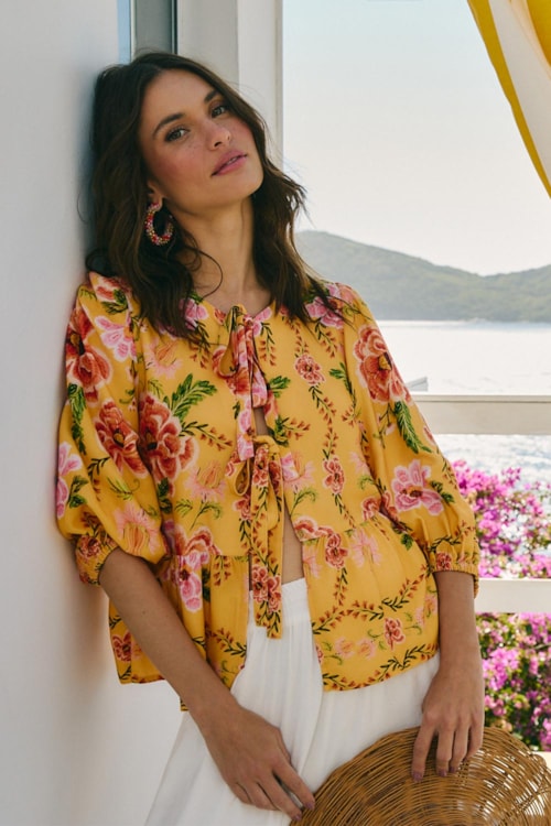 Blusa Floral Positano Estampado - foto 1