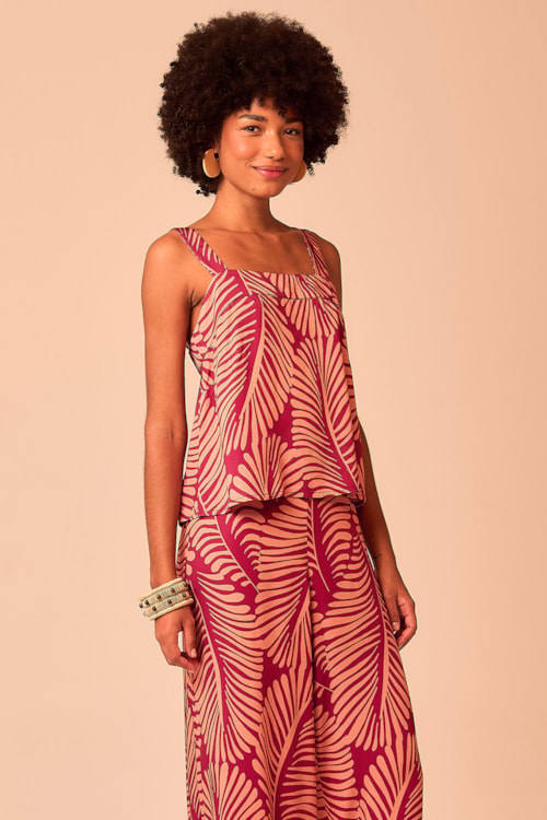 Blusa Folhagem Estampado - foto 2