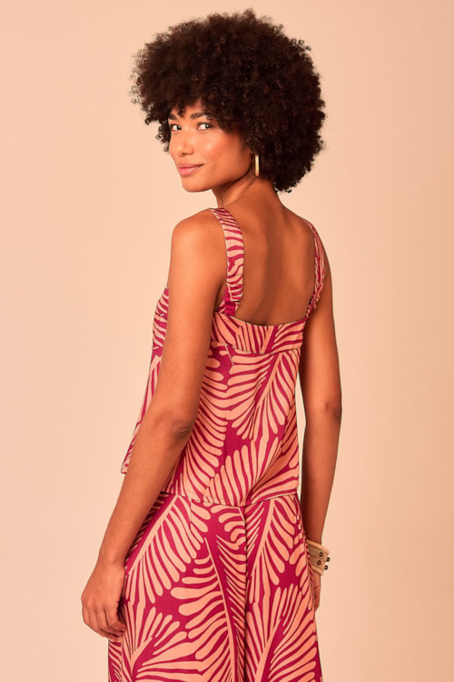 Blusa Folhagem Estampado - foto 3