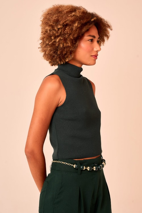 Blusa Gola Alta Verde Selva - foto 2