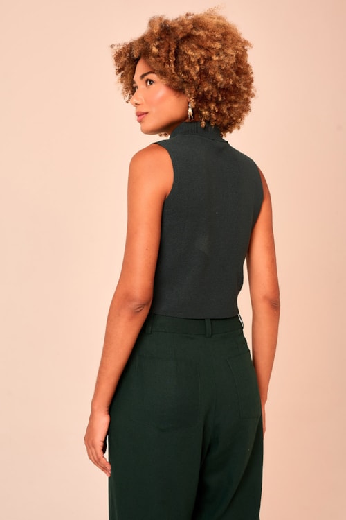 Blusa Gola Alta Verde Selva - foto 3