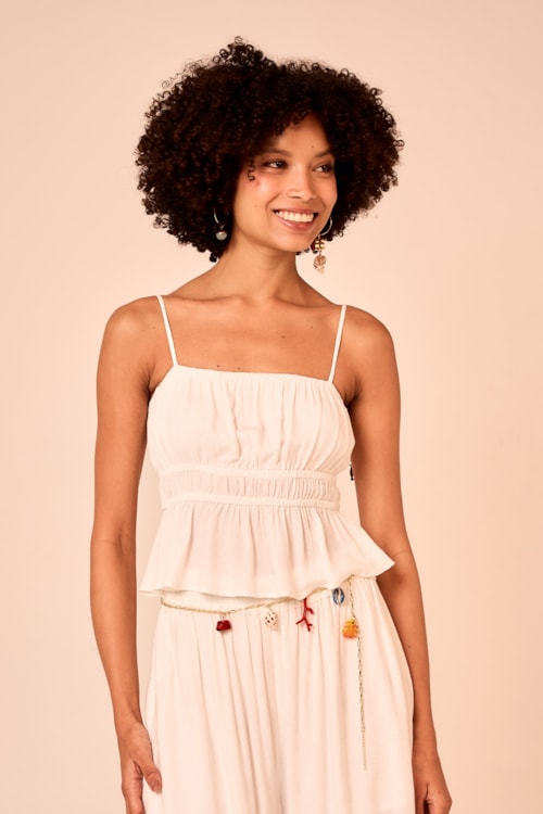 Blusa Jacquard Folha Off - foto 1