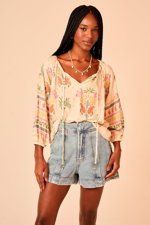 Blusa Jardim Das Frutas Estampado - foto 2