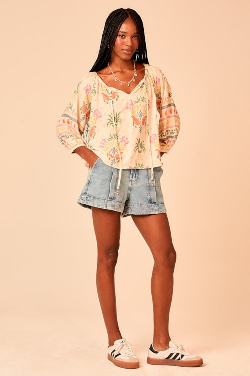 Blusa Jardim Das Frutas Estampado - foto 3