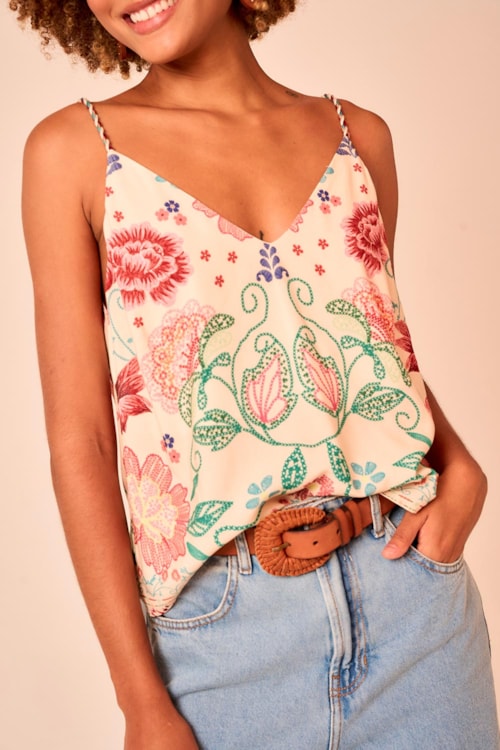 Blusa Jardim Primavera Estampado - foto 2