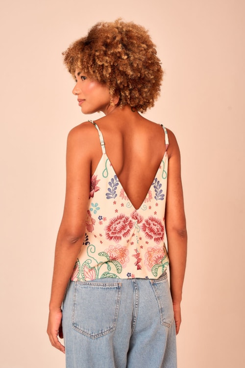 Blusa Jardim Primavera Estampado - foto 4