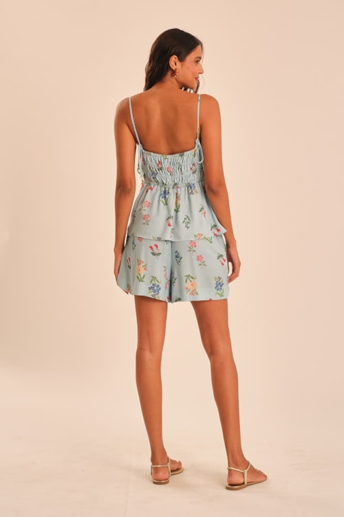 Blusa Jardim Vintage Estampado - foto 5