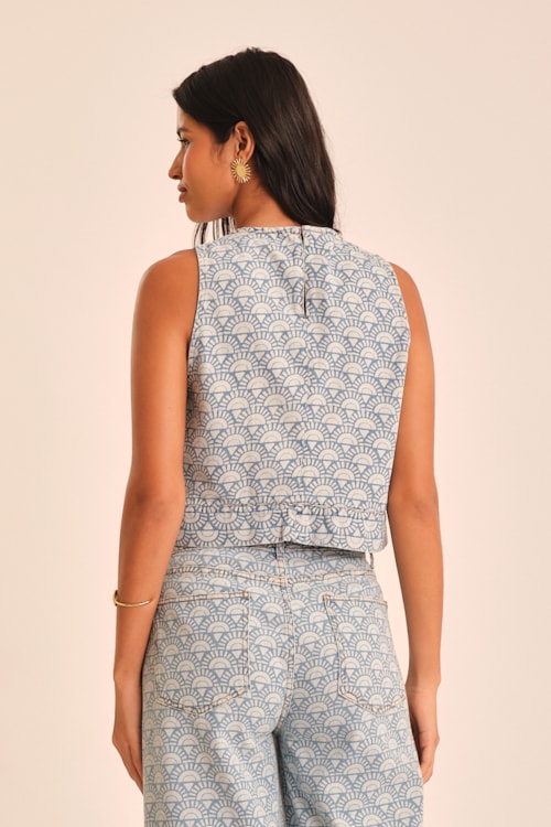 Blusa Jeans Sol Do Deserto Jeans - foto 4