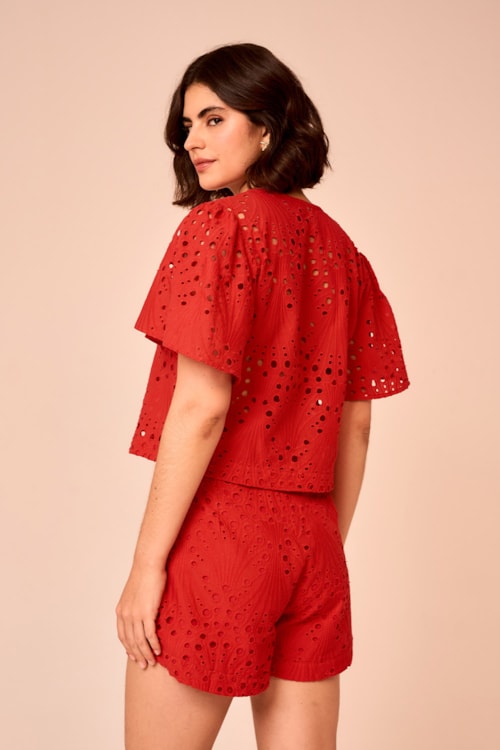 Blusa Laise Milazzo Vermelho Fogo - foto 3
