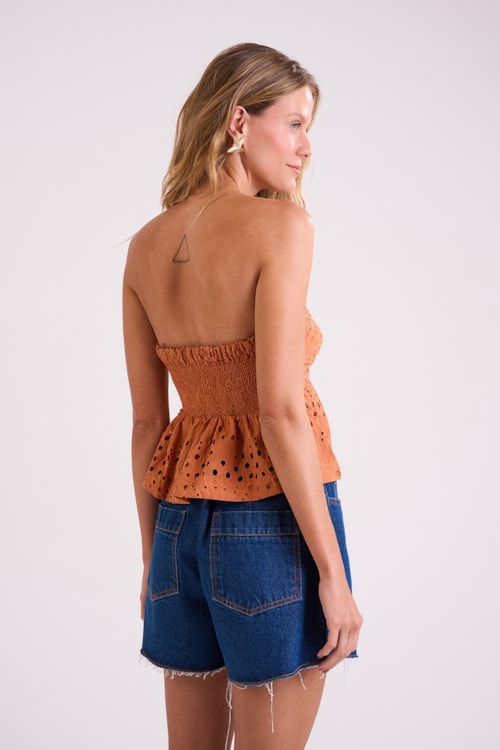 Blusa Laise Veraneio Caramelo - foto 4