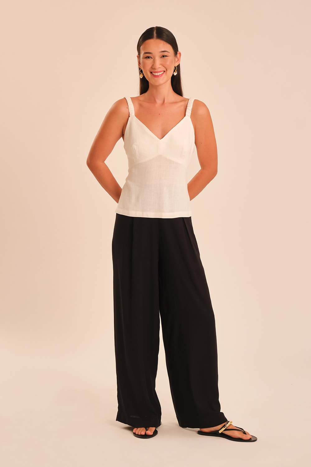 Blusa Linho Texturas Basica Off